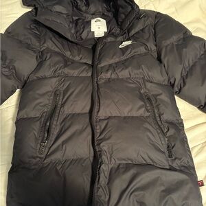 Nike Charcoal Hooded Puffer Jacket